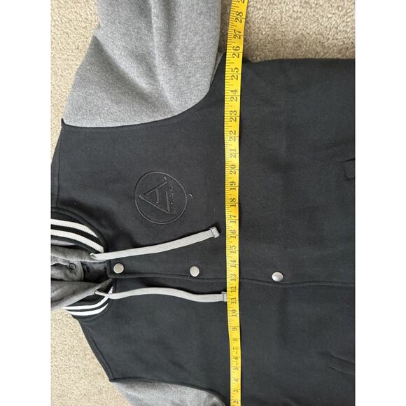 Sport-Tek Auto Show Port Pocket Men's Rancid Jacket Hooded Size XL Grey Black - Picture 9 of 9